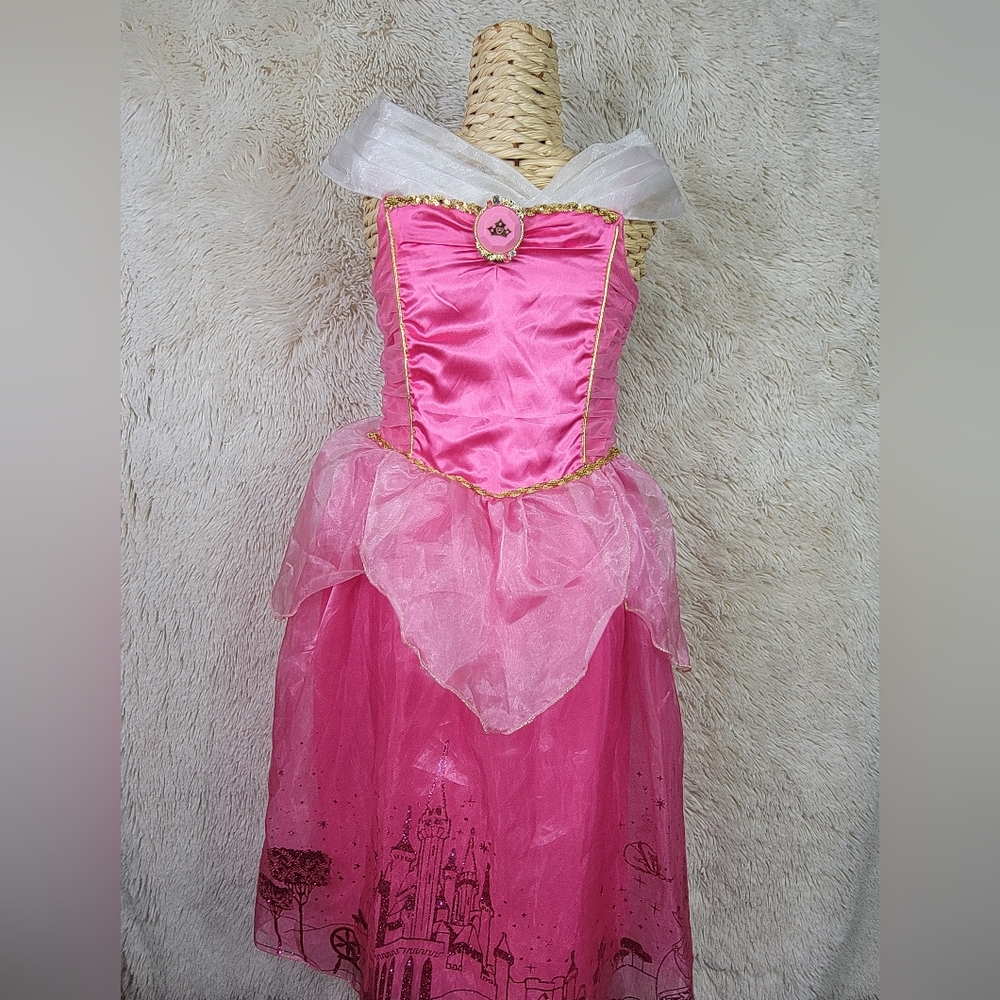Disney Princess Signature Girls Sz 5/6 AURORA Dress Sleeping Beauty Pink Rare U